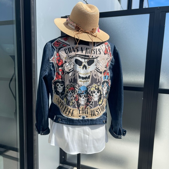 Zara Jackets & Blazers - Denim jacket Guns N roses denim jacket one of kind unisex